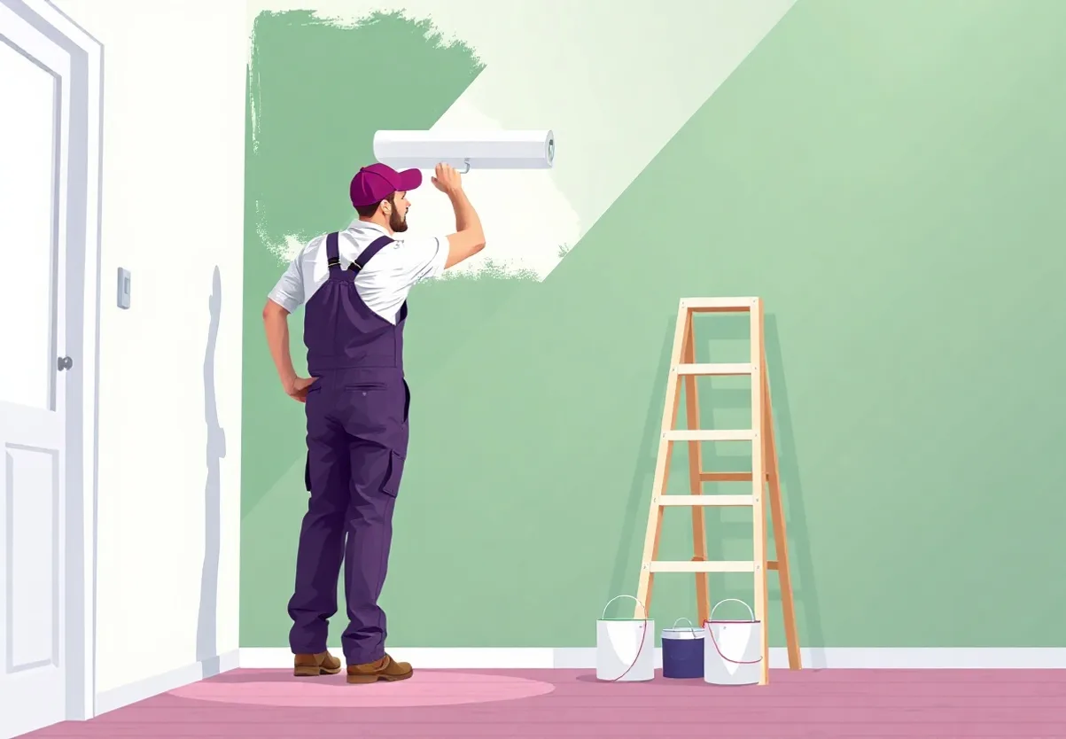 Peintre Saint-Brieuc 22000 en intervention sur un chantier